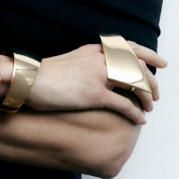 ZARA Double Plaque Ring - Picture 4 of 12